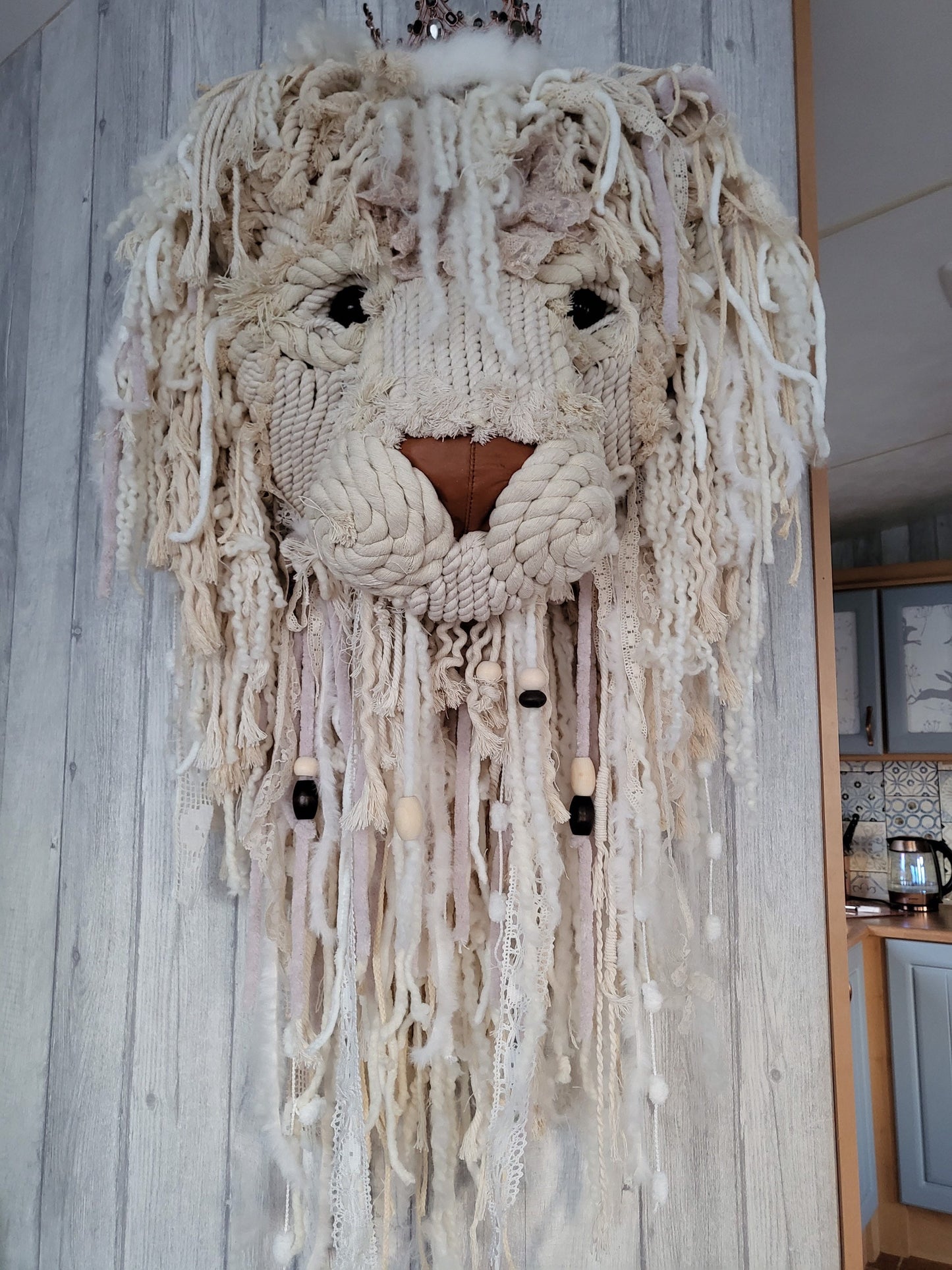 Lion Wall Hanging he’s so big and cuddly big boho delight Ideal for Present 3ft long amazing