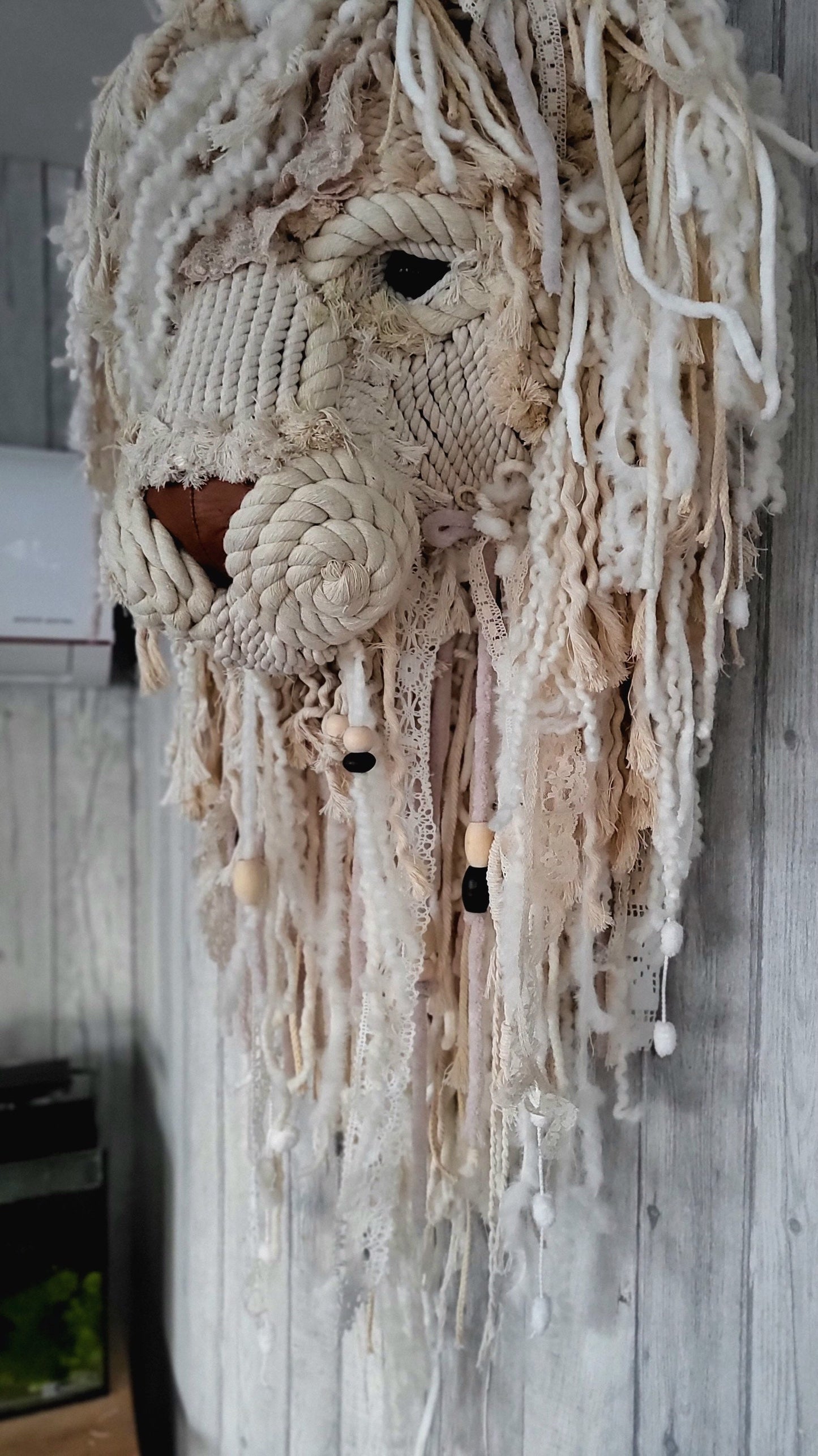 Lion Wall Hanging he’s so big and cuddly big boho delight Ideal for Present 3ft long amazing