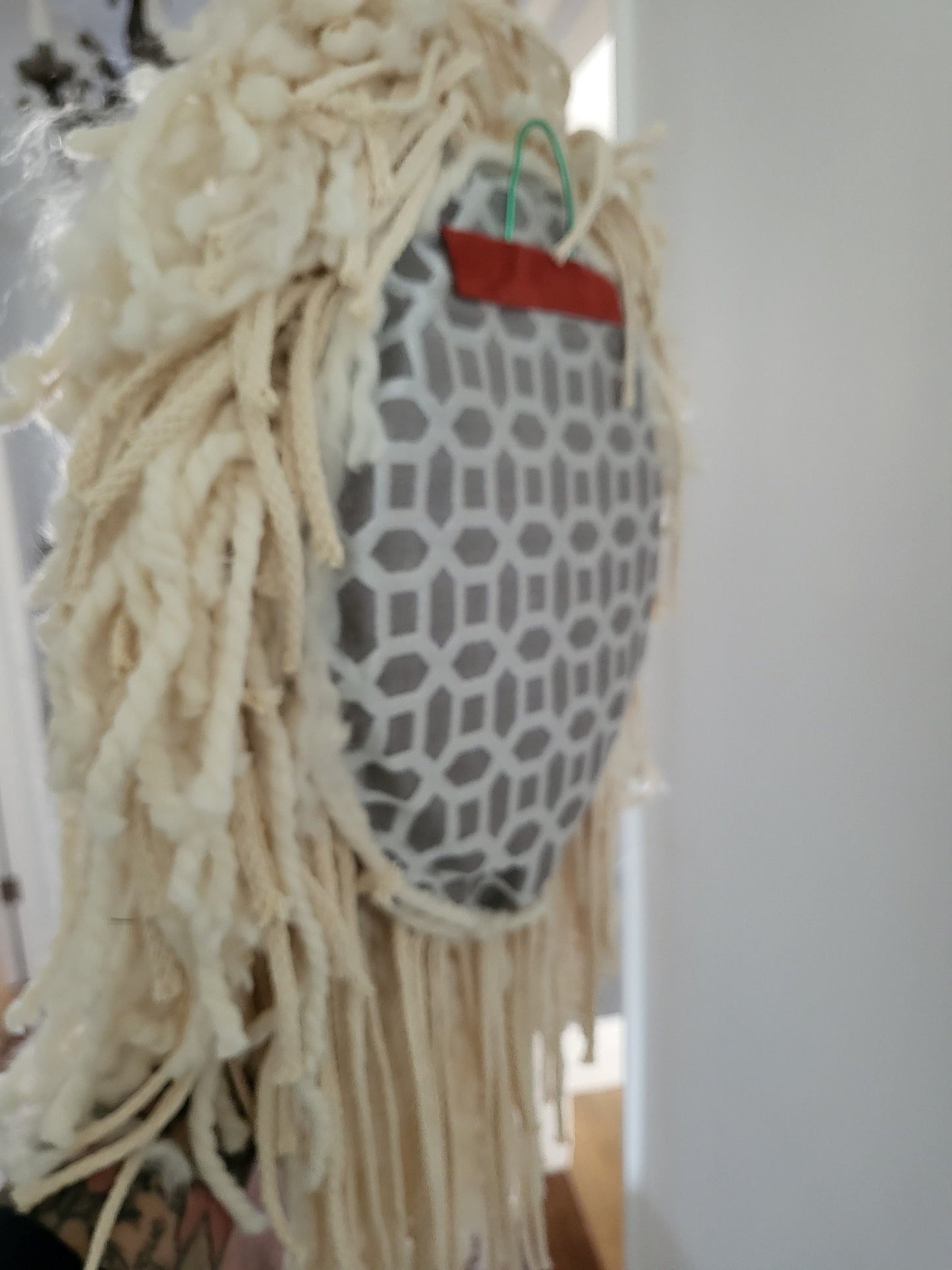 Lion head very sweet Russian lashes wall hanging macrame, wool gift kids room nursery