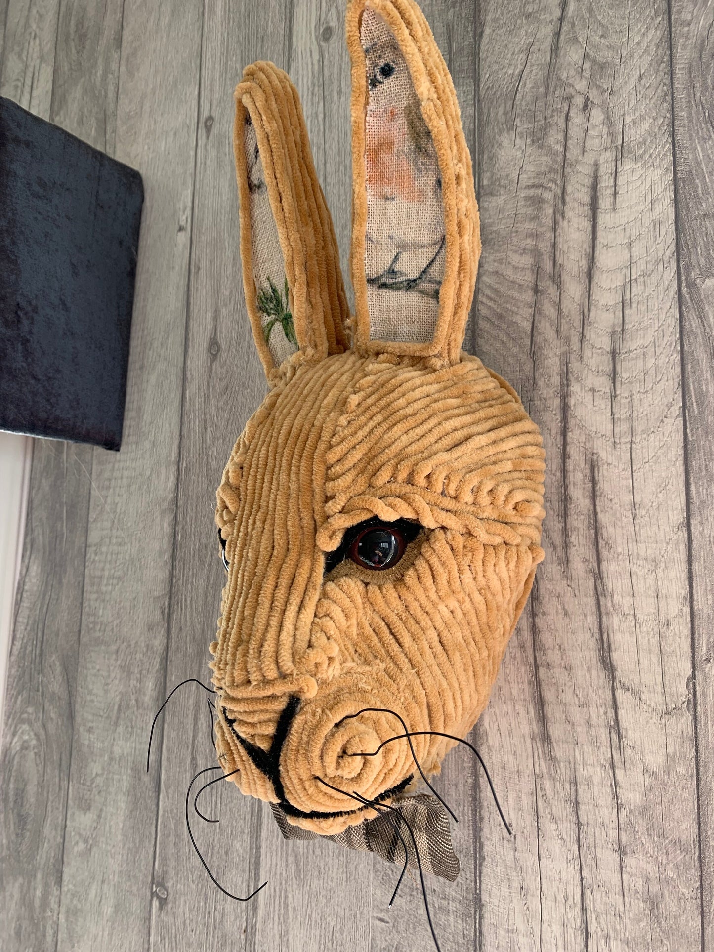 Hare Mr Hartley velvet face large eyes countryside animal Gift boxed GORGEOUS rabbit bespoke animal head handmade birthday
