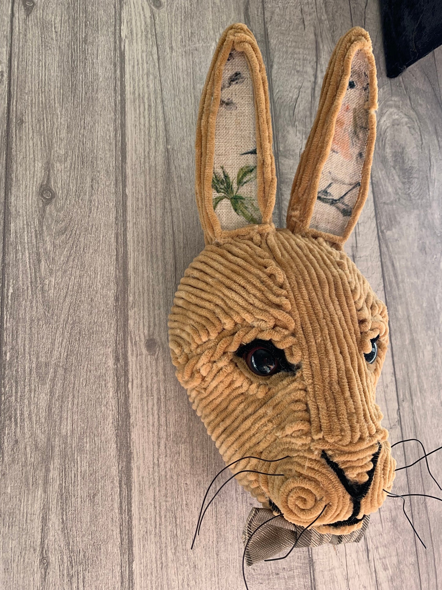 Hare Mr Hartley velvet face large eyes countryside animal Gift boxed GORGEOUS rabbit bespoke animal head handmade birthday