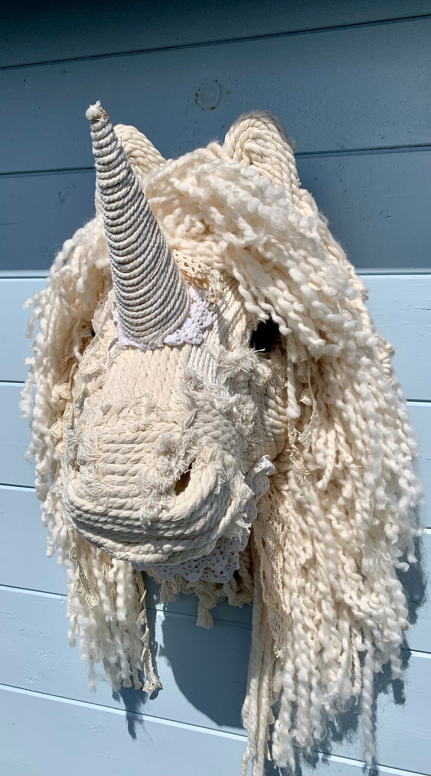 UNICORN Macrame head beautiful handmade Christmas gift