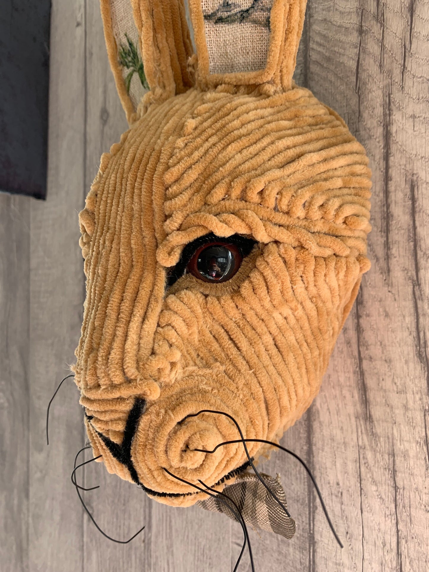Hare Mr Hartley velvet face large eyes countryside animal Gift boxed GORGEOUS rabbit bespoke animal head handmade birthday