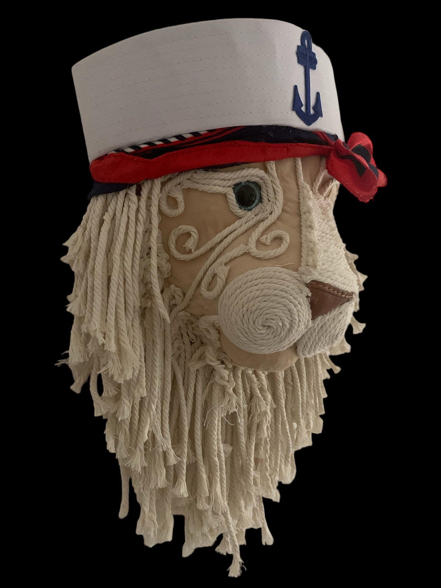 Sailor Sam Lion head Nautical handmade animal head Great Gift wall Picture Faux taxidermy