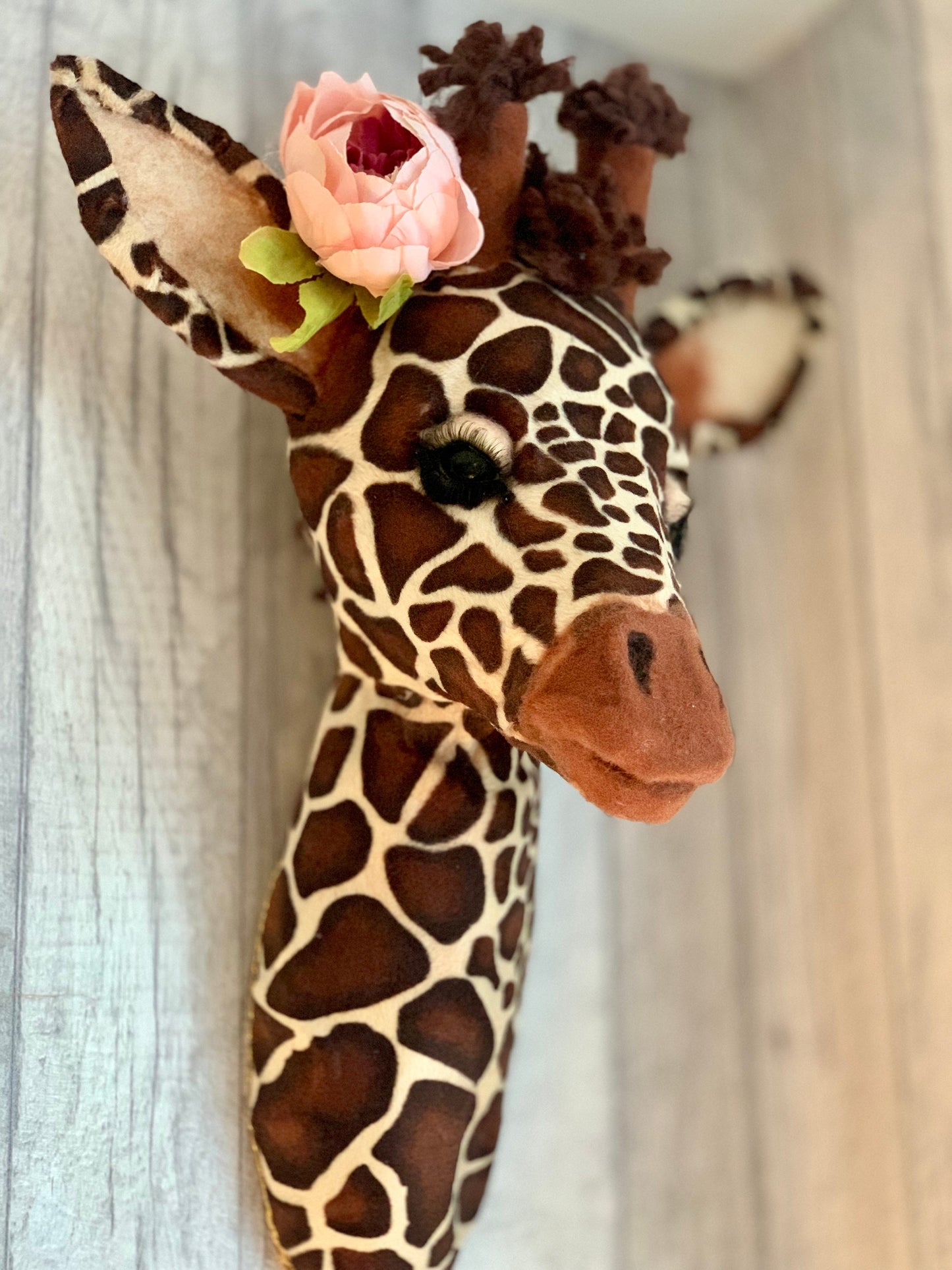 Miss Peony super cute handmade baby giraffe soft fur comes with or without flower This is so gorgeous