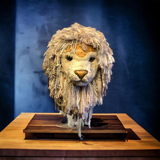 Large Macrame lion head 2ft square Gift lounge wall hanging animal head baby nursery gorgeous