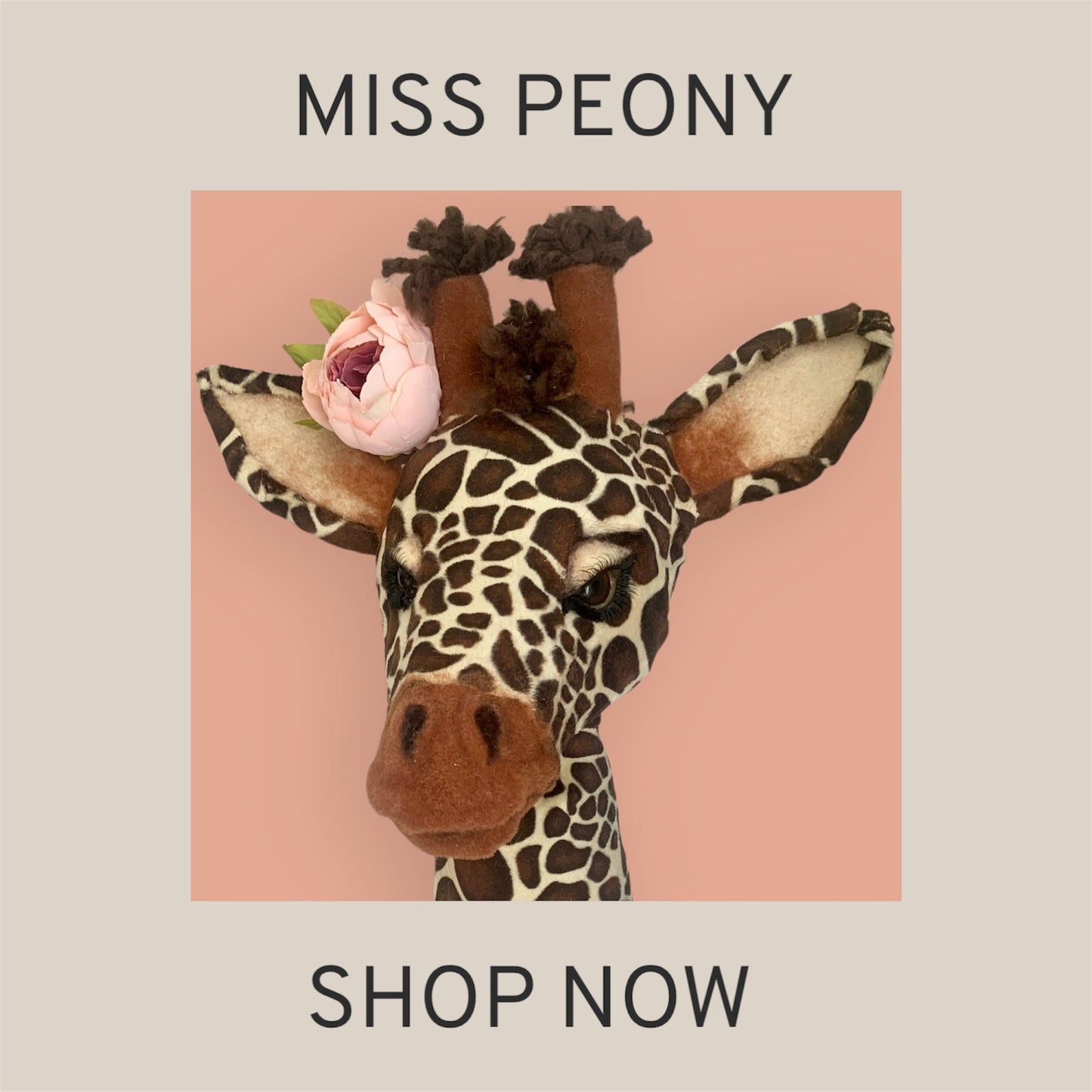 Miss Peony super cute handmade baby giraffe soft fur comes with or without flower This is so gorgeous